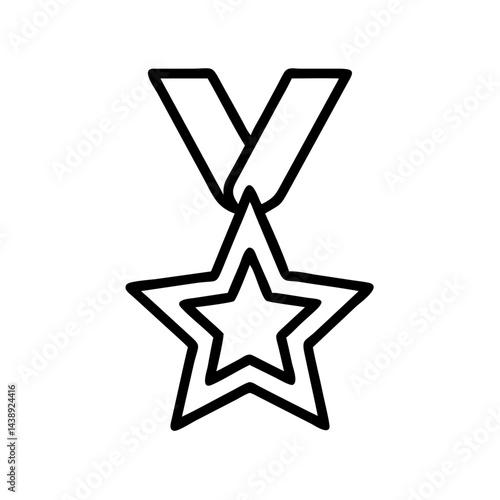 Star Medal for Achievement Award Icon Design
