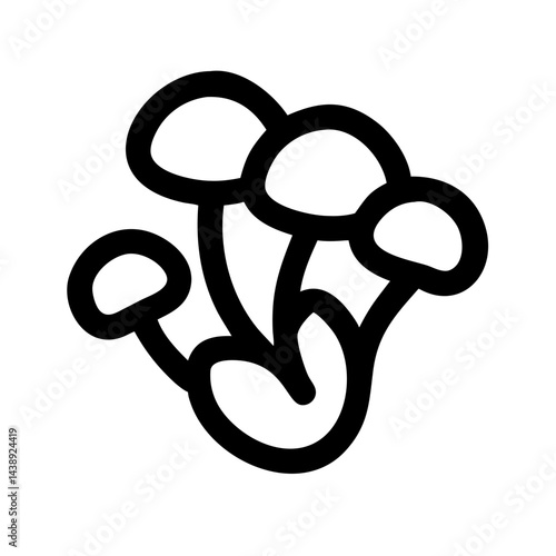 Spring Mushrooms Cluster Growth Icon Design