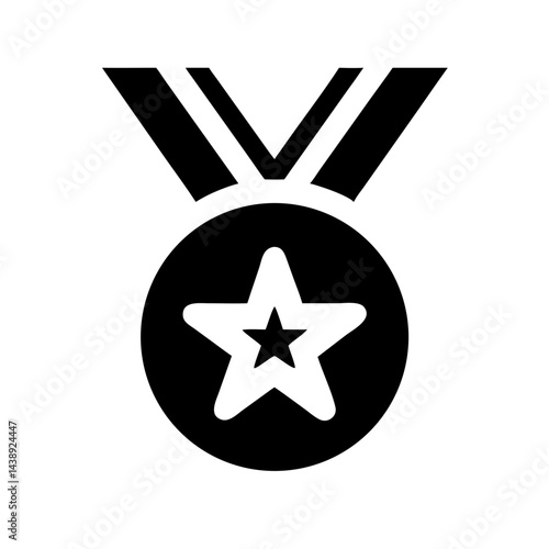 Star Medal for Achievement Award Icon Design