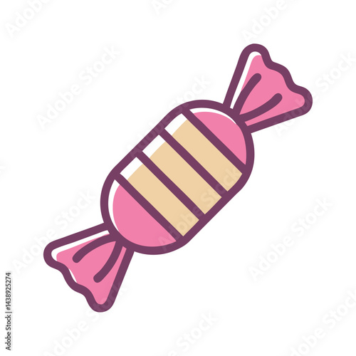 Wrapped Candy Sweet Treat Icon Design
