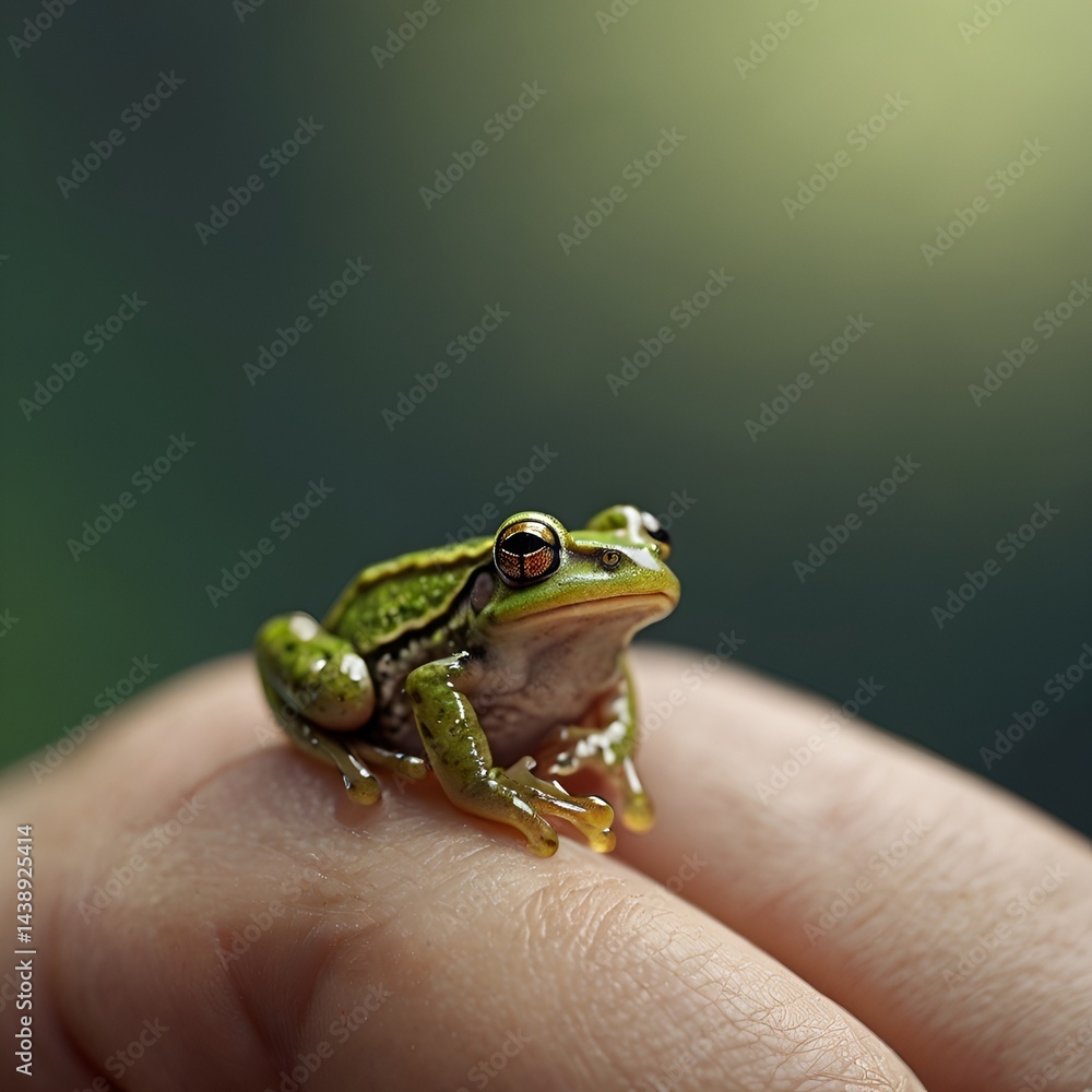 frog in the hand frog in the hand