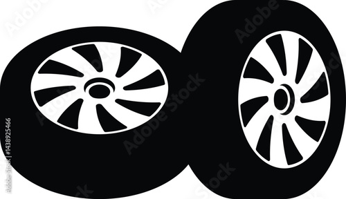  Car tire fitting services design concept