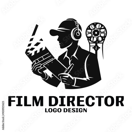 Film Director Vector Logo Design