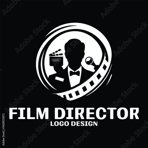 Film Director Vector Logo Design