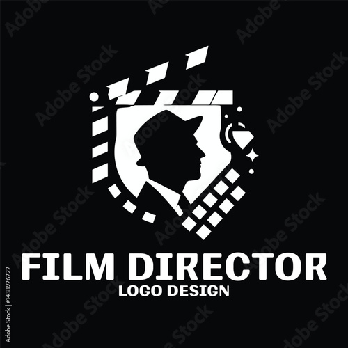 Film Director Vector Logo Design