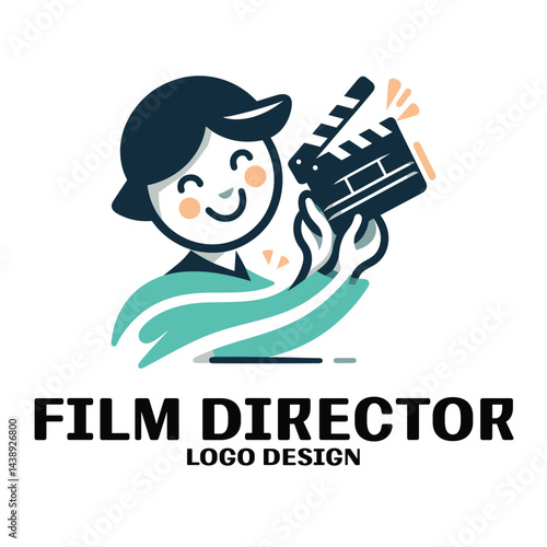 Film Director Vector Logo Design