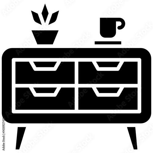 Chest Of Drawers glyph icon