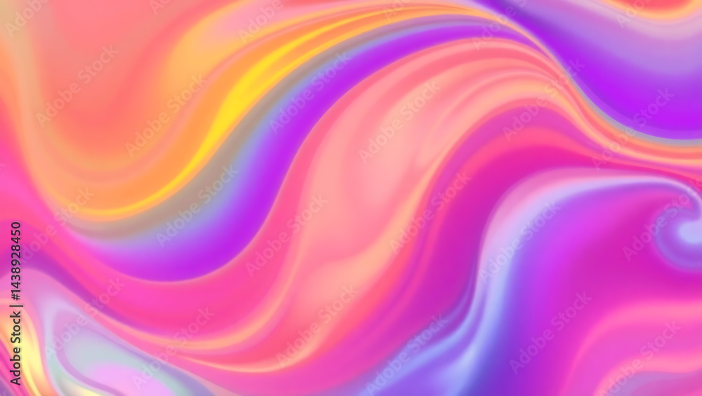 Obraz premium Vibrant rainbow abstract background with swirling, fluid shapes, blending seamlessly