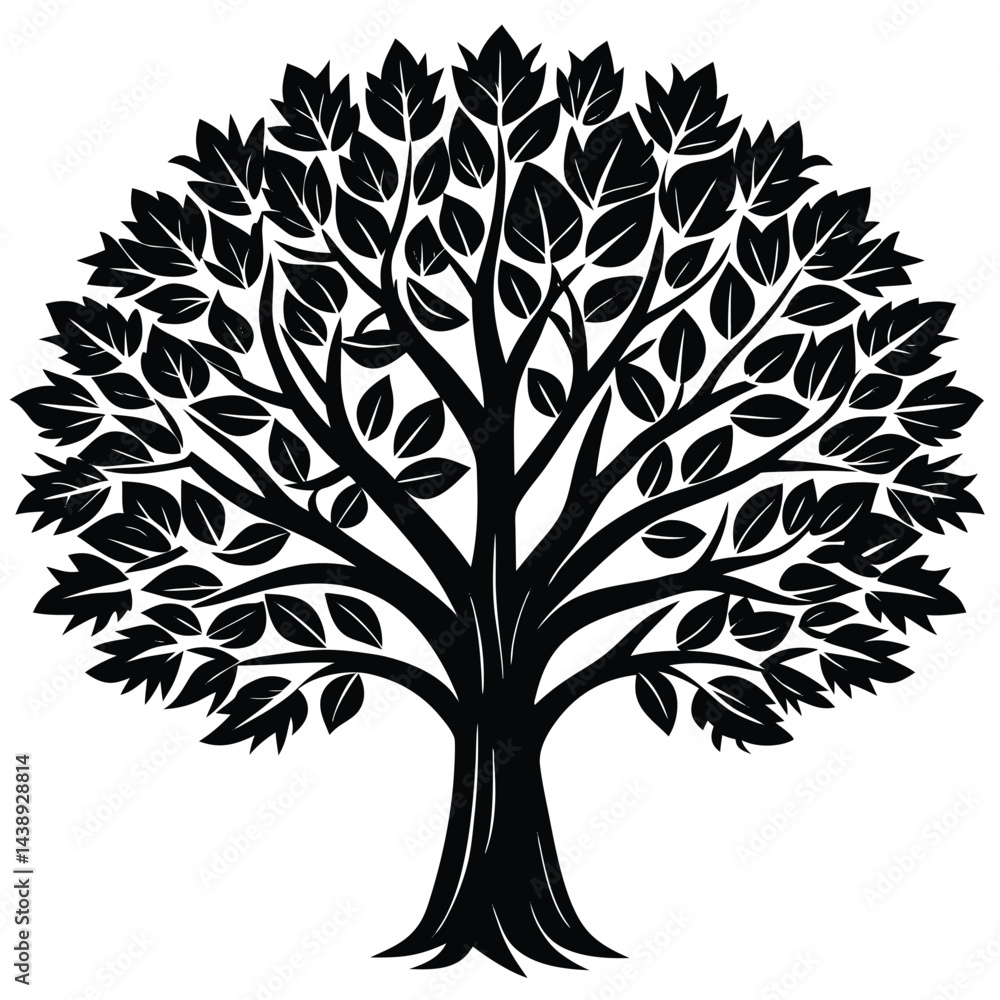 Obraz premium Teak trees icon set on white background