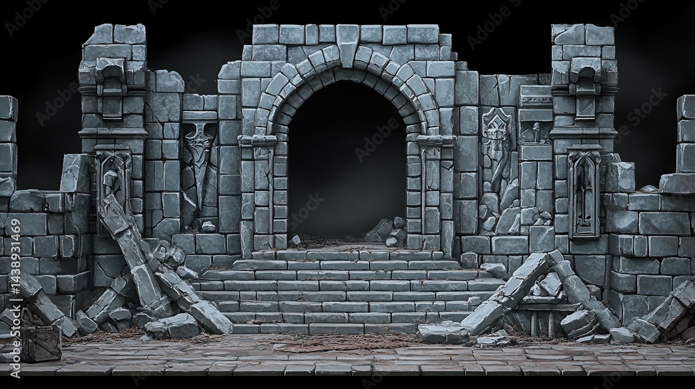 Ruined stone archway