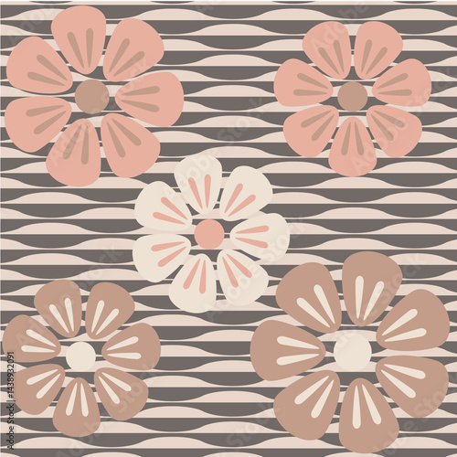 落ち着いた色合いの花の背景素材