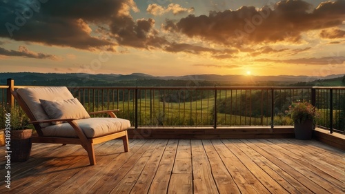 bench in the sunset