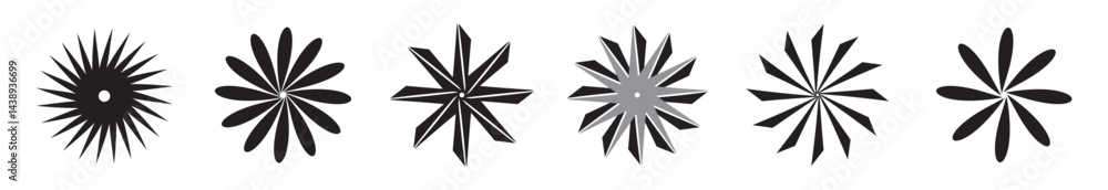 Obraz premium Radial Pattern Evolution - Geometric Symmetry Vector Illustration