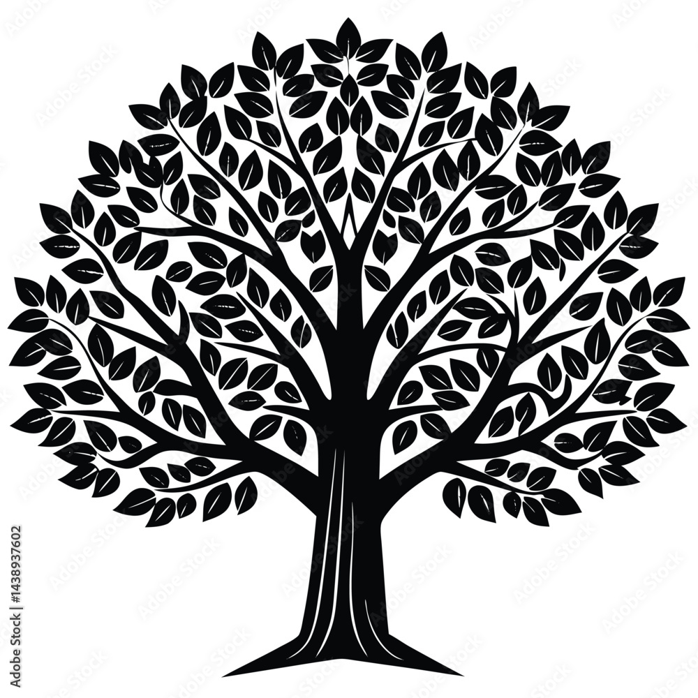 Obraz premium Ash Trees icon set on white background