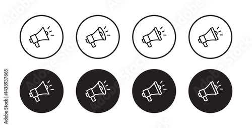 Megaphone icon set vector illustration
