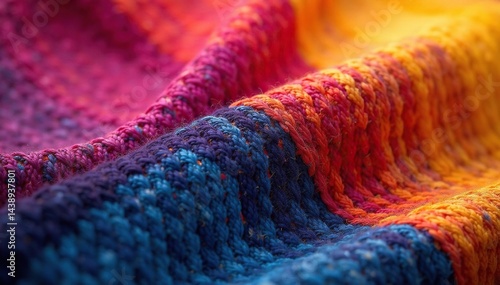 Close-up of intricately woven fabric sample, showcasing texture and color , striped, natural, velvet