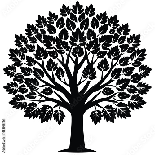 Ash Trees icon set on white background
