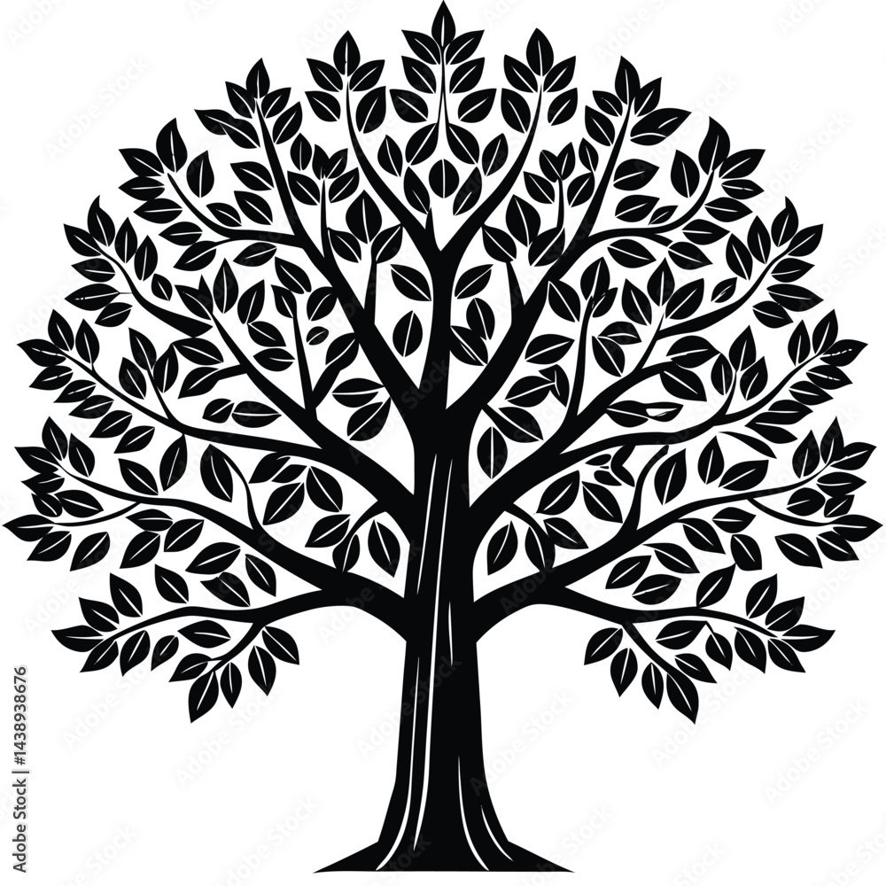 Obraz premium Ash Trees icon set on white background