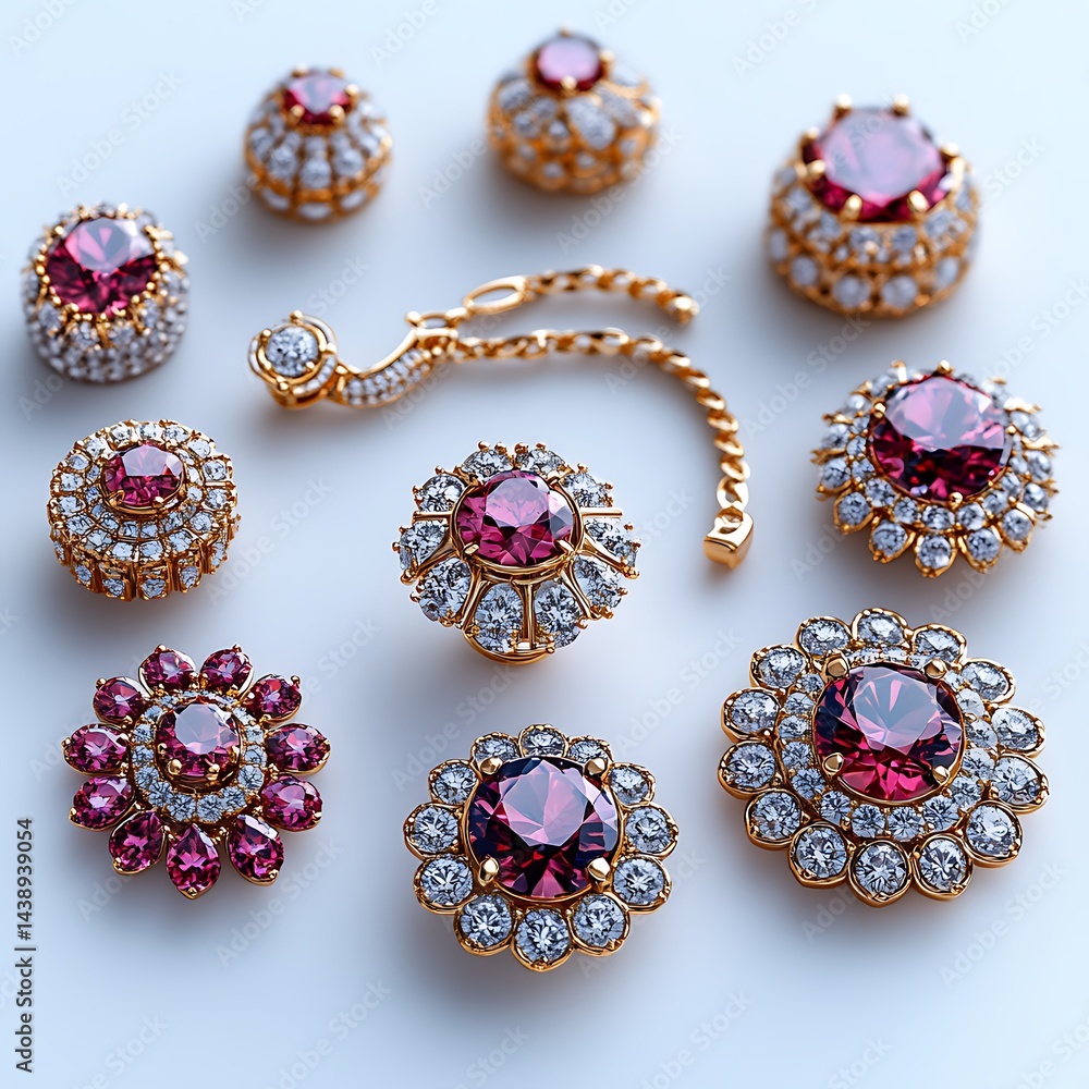 Elegant Ruby And Diamond Jewel Collection High Resolution Image Art And Design Elegant Ruby And Diamond Jewel Collection High Resolution Image Art And Design