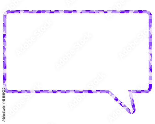 ステンドグラス風吹き出し　三角形模様　四角形