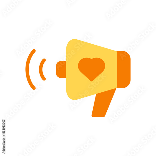 Megaphone Icon Symbolizing Communication and Advocacy for Mental Health Awareness and Support in Wellness Initiatives Throughout Communities