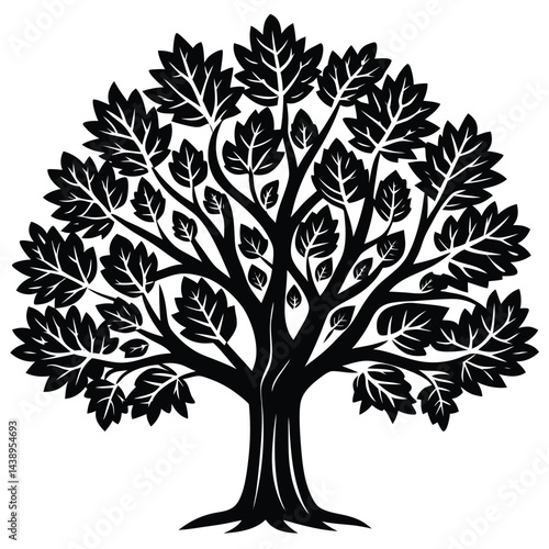 Elm Trees icon set on white background