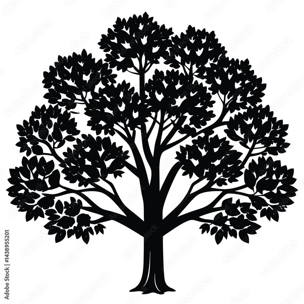 Obraz premium Elm Trees icon set on white background