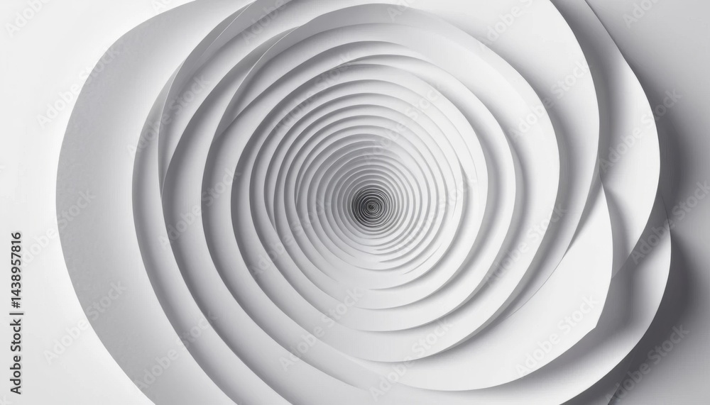 A pattern of circles leads to a point.