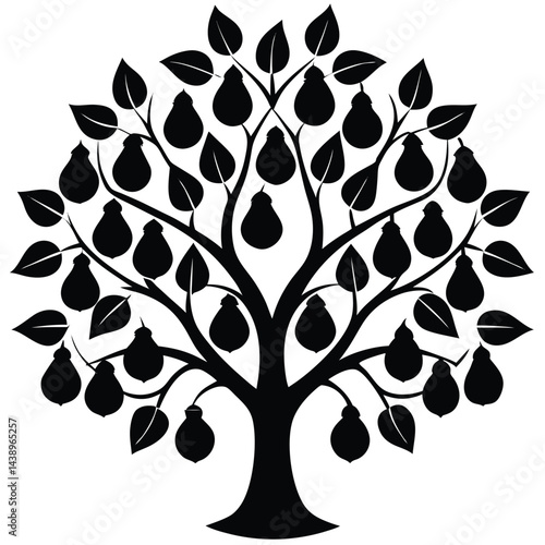 Pear Trees icon set on white background