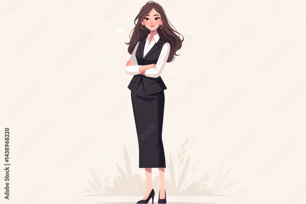 Confident woman in stylish business attire Confident woman in stylish business attire
