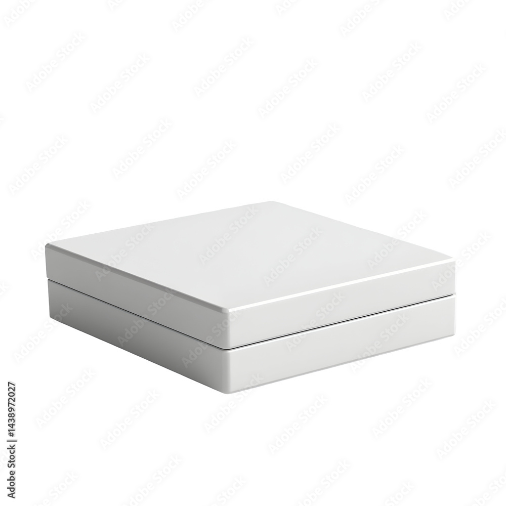 White 3D Box Mockup White 3D Box Mockup
