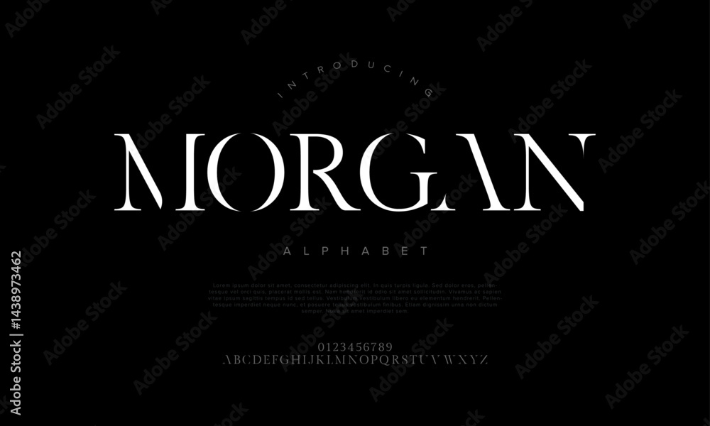 Obraz premium Classic Elegant Serif Font Vector for Premium Branding Editorial Fashion Wedding Boutique Magazine and Advertising Design