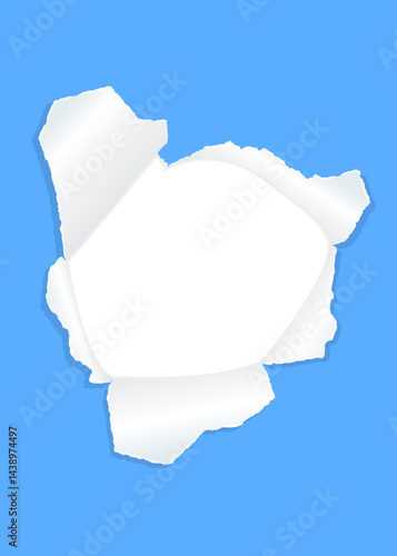 穴の空いた紙、背景フレーム、画用紙、縦向き