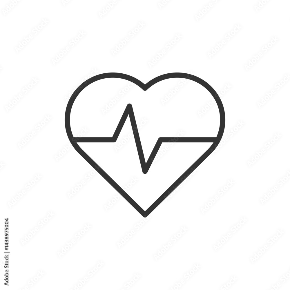 Heart Icon with Pulse Line Symbolizing Mental Health and Wellness, Representing Care and Emotional Balance for Wellbeing Heart Icon with Pulse Line Symbolizing Mental Health and Wellness, Representing Care and Emotional Balance for Wellbeing