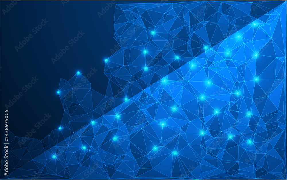 Obraz premium Abstract background polygon low poly tecnology background