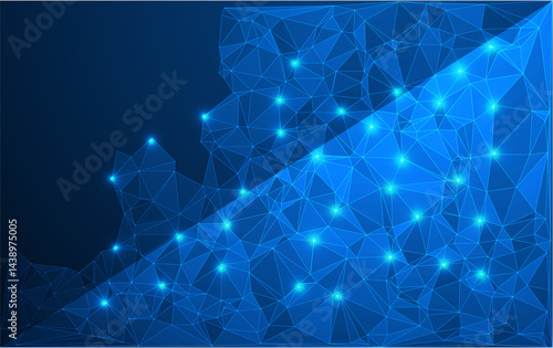 Abstract background polygon low poly tecnology background