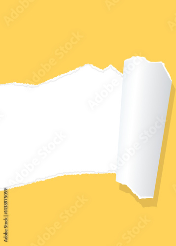 破れた紙、背景フレーム、画用紙、縦向き