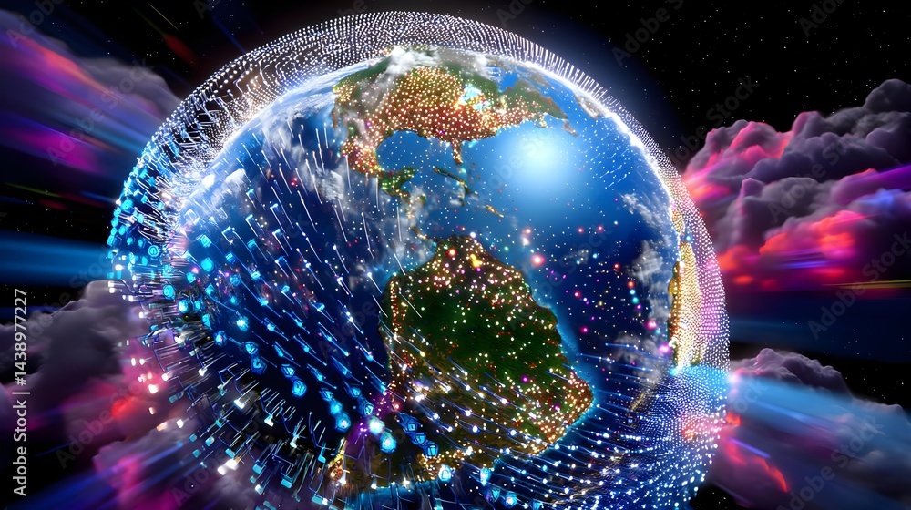 Global Network, Digital Earth, Futuristic Tech - Futuristic technol. Global Network, Digital Earth, Futuristic Tech - Futuristic technol.
