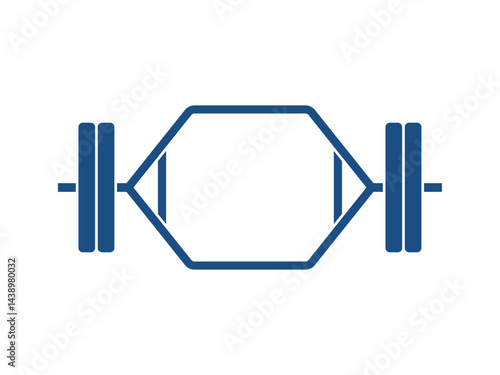 Trap Bar icon. Fitness icon and symbol. Fitness elements. Fitness equipment. Simple flat vector icon.