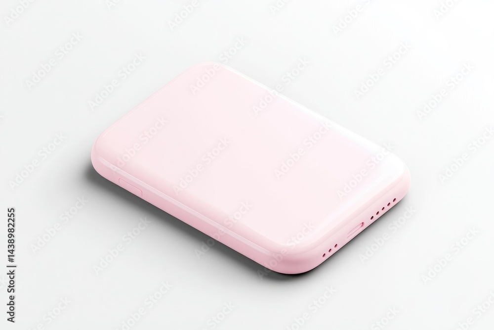 Light pink rectangular portable charger Light pink rectangular portable charger