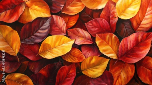 Wallpaper Mural Vibrant autumn leaves, a tapestry of fall colors. Torontodigital.ca