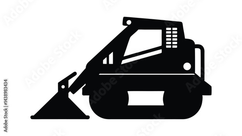 Skid Steer Loader Vehicle Vector Illustration