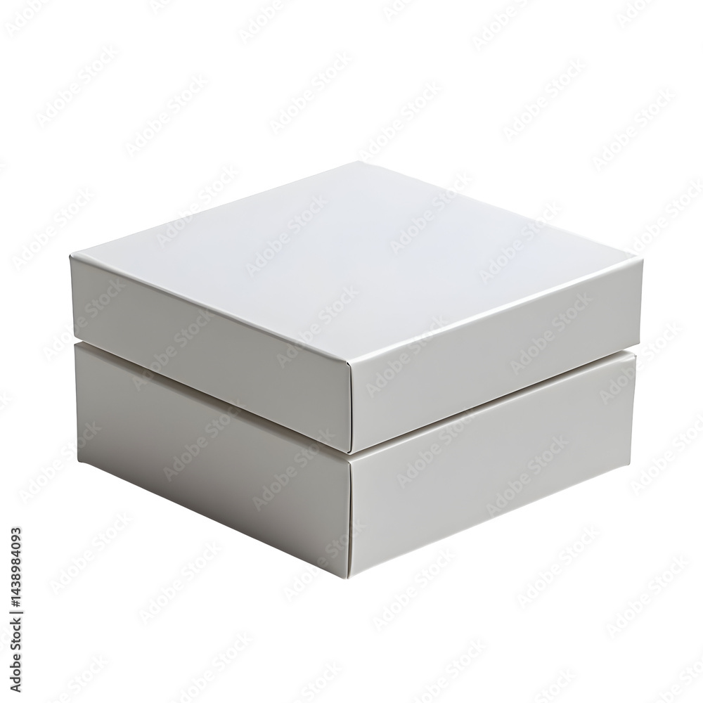 White Square Box Product Illustration White Square Box Product Illustration