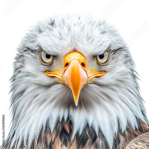 Eagle portrait american bald bird wildlife animal isolated on transparent  background png