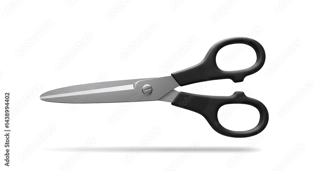 Sharp Scissors: Minimalist Design, Metal Blades, Black Handles Sharp Scissors: Minimalist Design, Metal Blades, Black Handles
