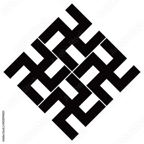 家紋です。四つ隅立て五つ割り万字といいます。