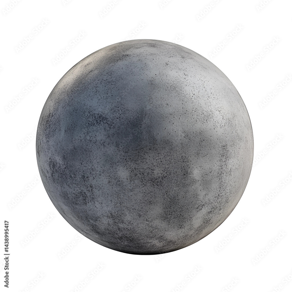 Naklejka premium Large concrete garden sphere isolated on transparent background
