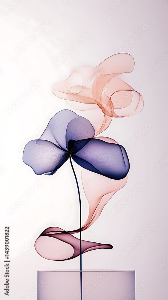 Fototapeta premium Abstract flower in soft colors