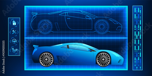 Digital Twin of a supercar represents the development of vehicle innovation, performance analysis and tuning through virtual reality for maximum performance in a world of speed and technology.