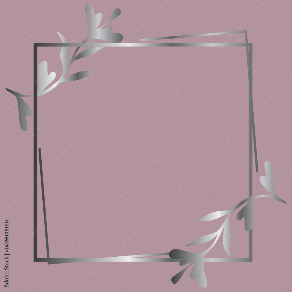 Obraz premium Elegant Floral Wedding Frame Collection. A collection of elegant wedding frames with floral accents, gold ornaments, and pastel watercolor style.